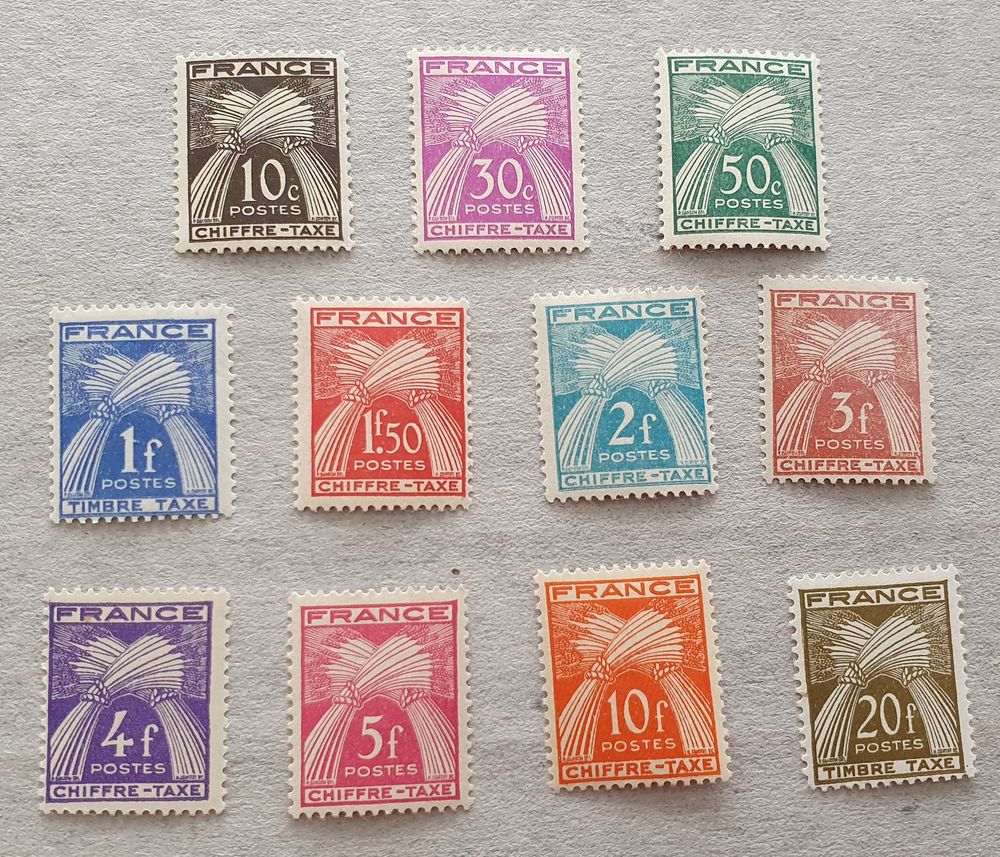 Timbres Taxe 67 &agrave; 77 Neufs 
