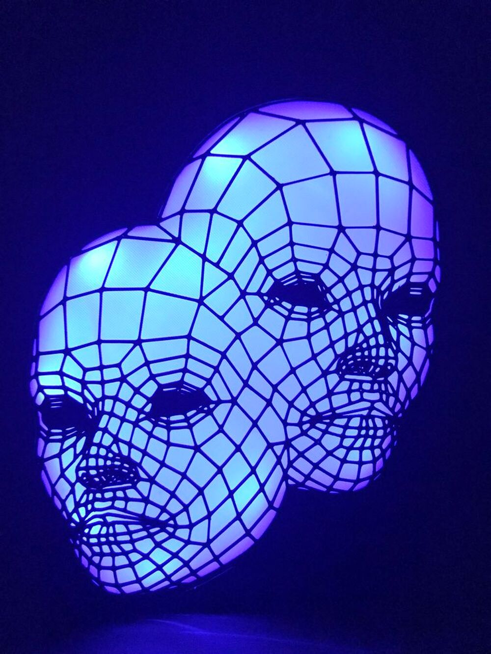 lampe TETES 3D eclairage Leds USB couleur Décoration