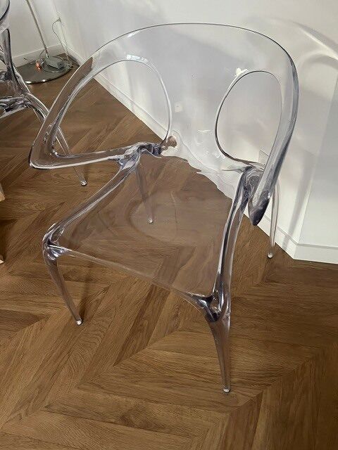 Chaise transparente design en plastique roche bobois 750 La Rochelle (17)