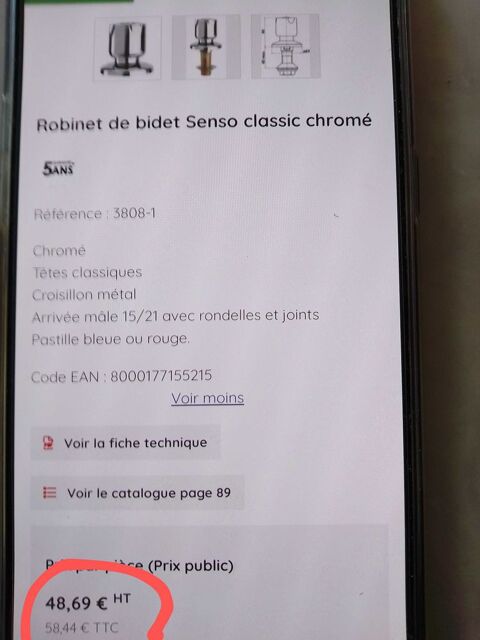 t�te bidet hammel 60 Beauvoir (50)