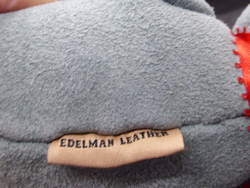 Vintage ours cuir Edelman bleu-gris 25 cm 