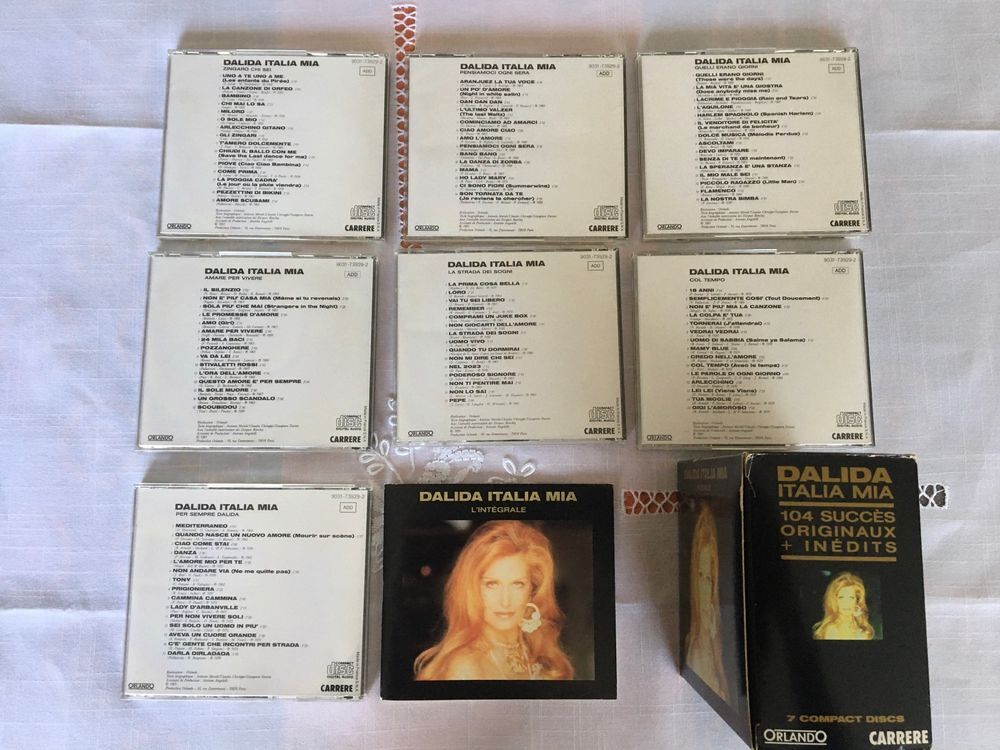 COFFRET 7 CD et LIVRET DALIDA ITALIA MIA 1&egrave;re Edition 1991 CD et vinyles