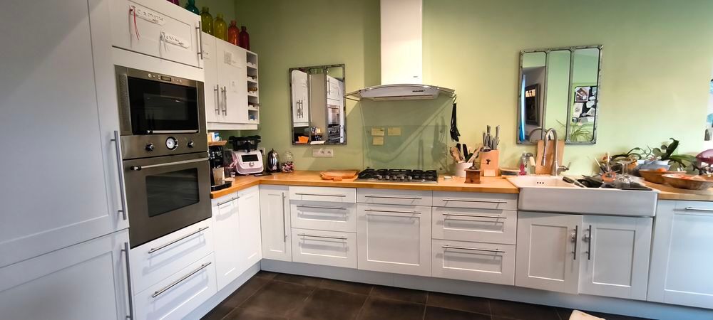 cuisine Ikea Faktum Adel Blanc complete (sauf frigo) Cuisine