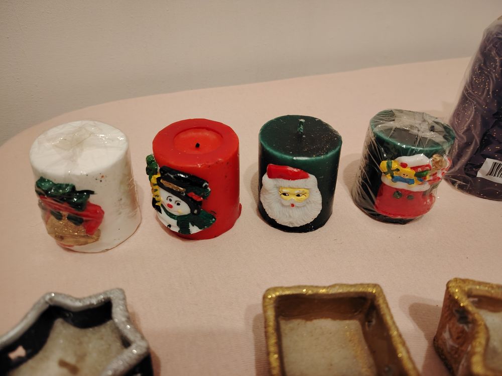 LOT DE BOUGIES POUR NO&Euml;L Décoration