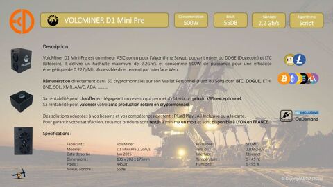 VolcMiner D1 Mini Pre (2,2Gh-s) 1490 Lyon 8 (69)