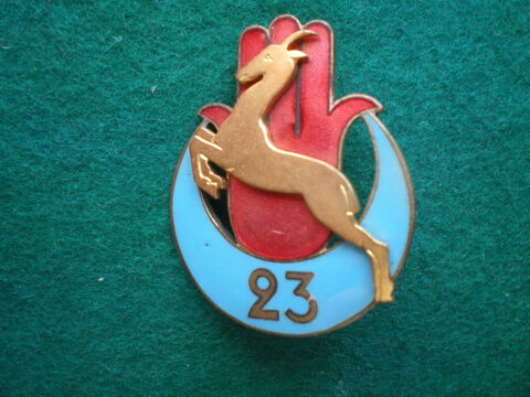 Insigne colonial - 23° R.T.A - Régiment Tirailleur Algérien. 53 Caen (14)