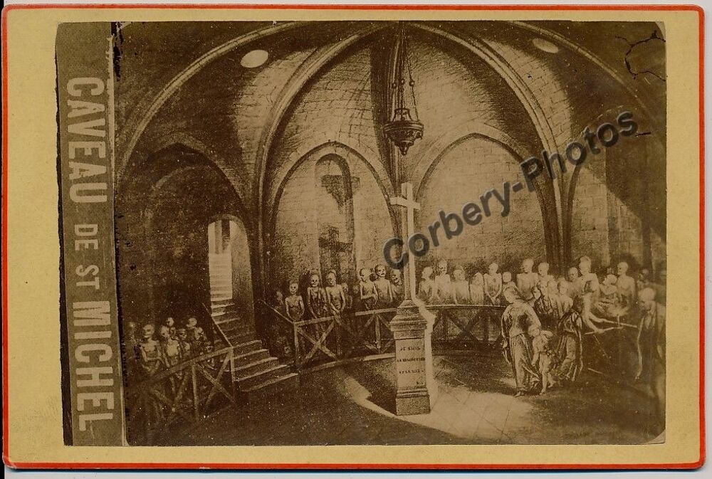 Photographie BORDEAUX Momies Caveau Saint-Michel 1880 