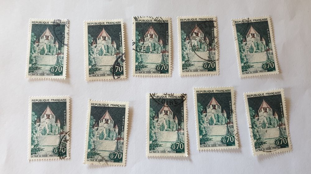 Timbre France Tour de C&eacute;sar &agrave; Provins 1963- le lot 0.50 euro 