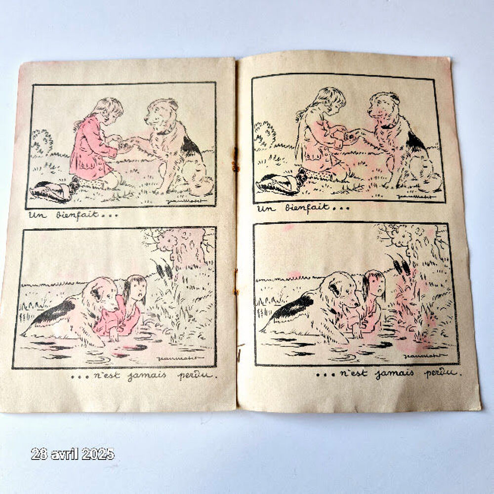 Un tr&egrave;s vieux cahier de coloriage sur les vieux dictons , &eacute;d 