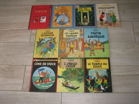 lot 13  aventures de TINTIN + quick et flupke cartonn� 55 C�zy (89)