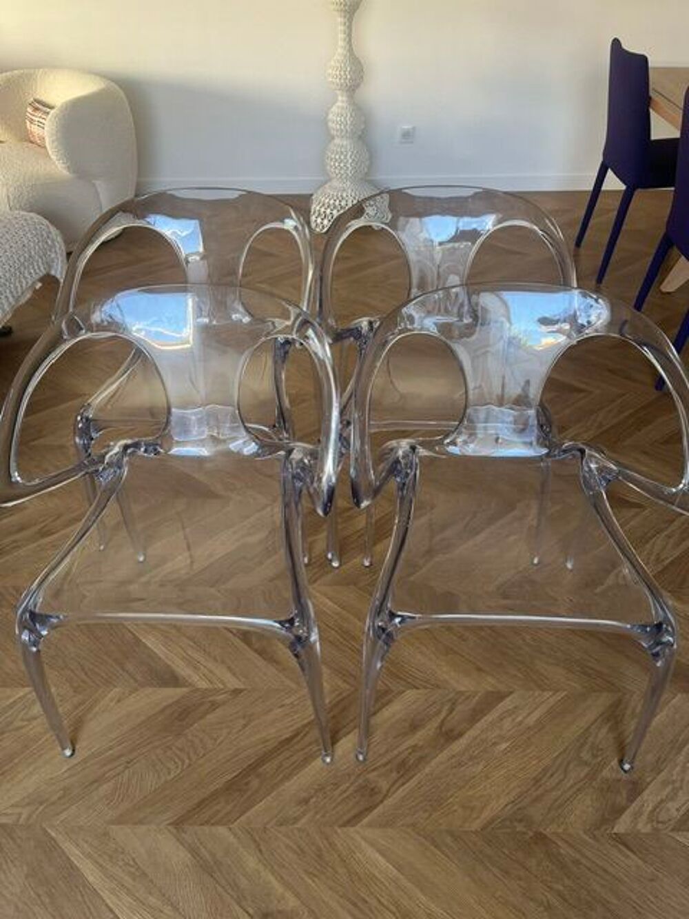 Chaise transparente design en plastique roche bobois Meubles