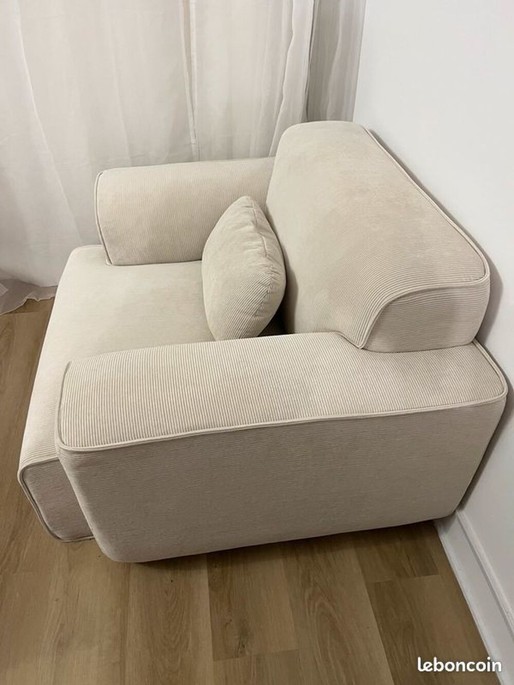 Fauteuil fixe SWEEEK Velours beige Meubles