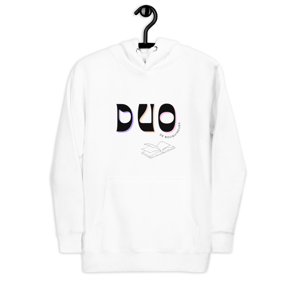 Sweat &agrave; Capuche Unisexe "Duo de bouqineurs" In Love Clothes Vêtements