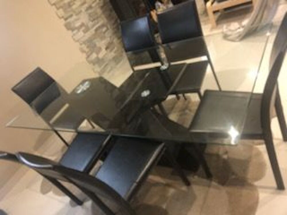 Ensemble salon canap&eacute; table chaises et meuble tv Meubles