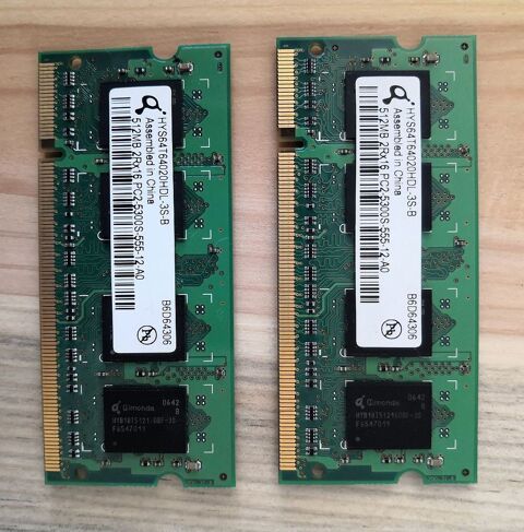 lot de 2 barrettes de mmoire DDR2 512Mo PC2-5300 9 La Seyne-sur-Mer (83)