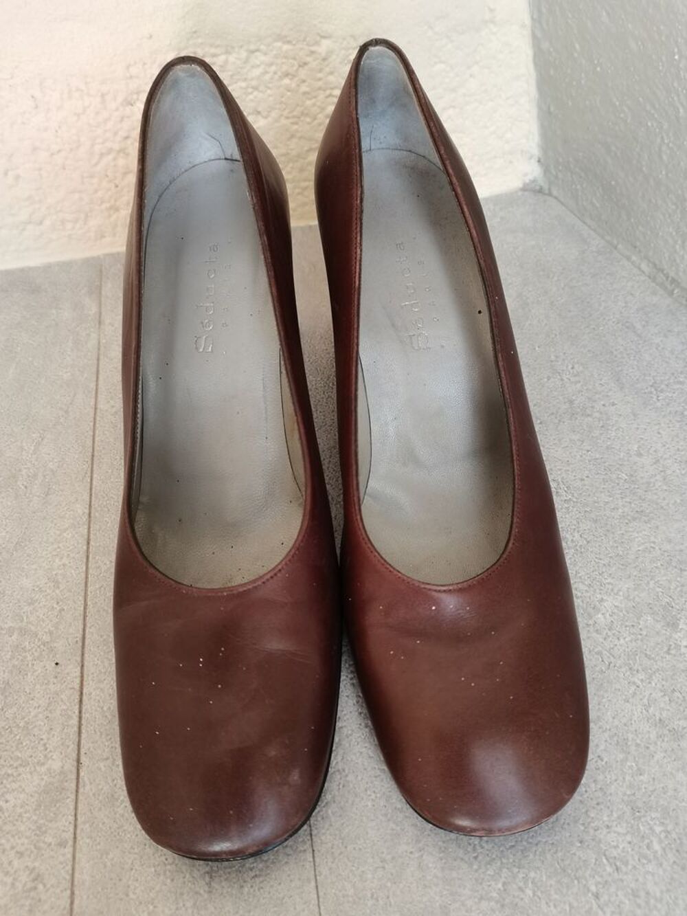 Chaussures femme tout cuir &agrave; talons Chaussures