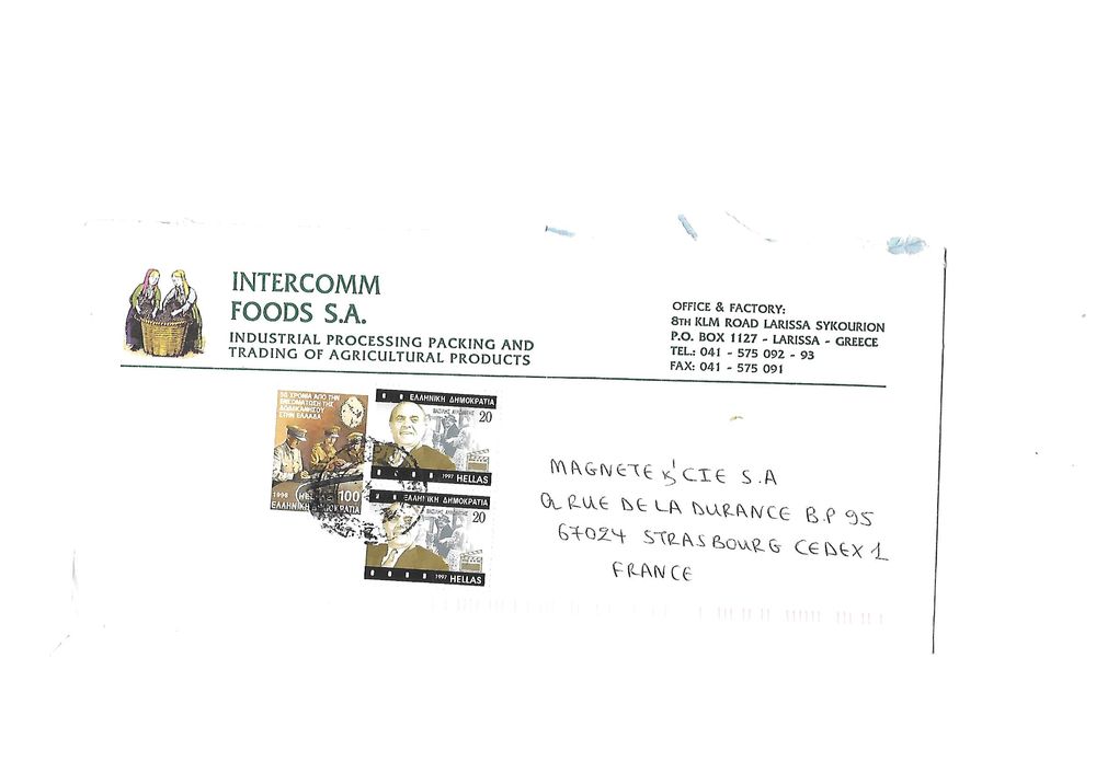 Timbres sur enveloppes de diff&eacute;rents Pays 