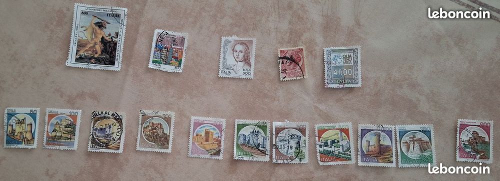 16 timbres de collection italiens oblit&eacute;r&eacute;s 