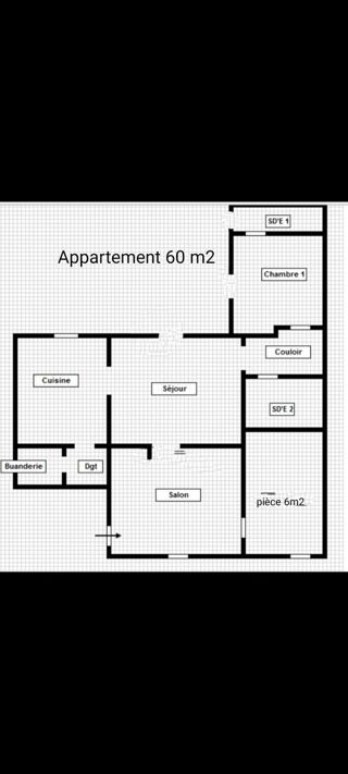 Appartement � louer 4 pi�ces 59 m�