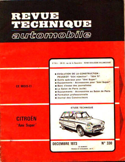 RTA n330 de 1973 CITRON AMI SUPER volution Peugeot 504 TI 12 Porspoder (29)