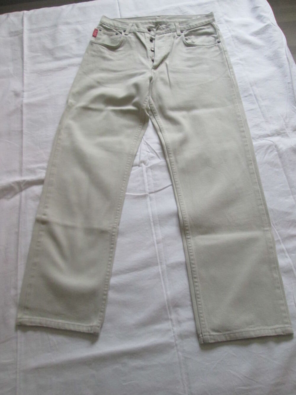 Pantalon jean beige The West Company homme taille 38/40 Vtements
