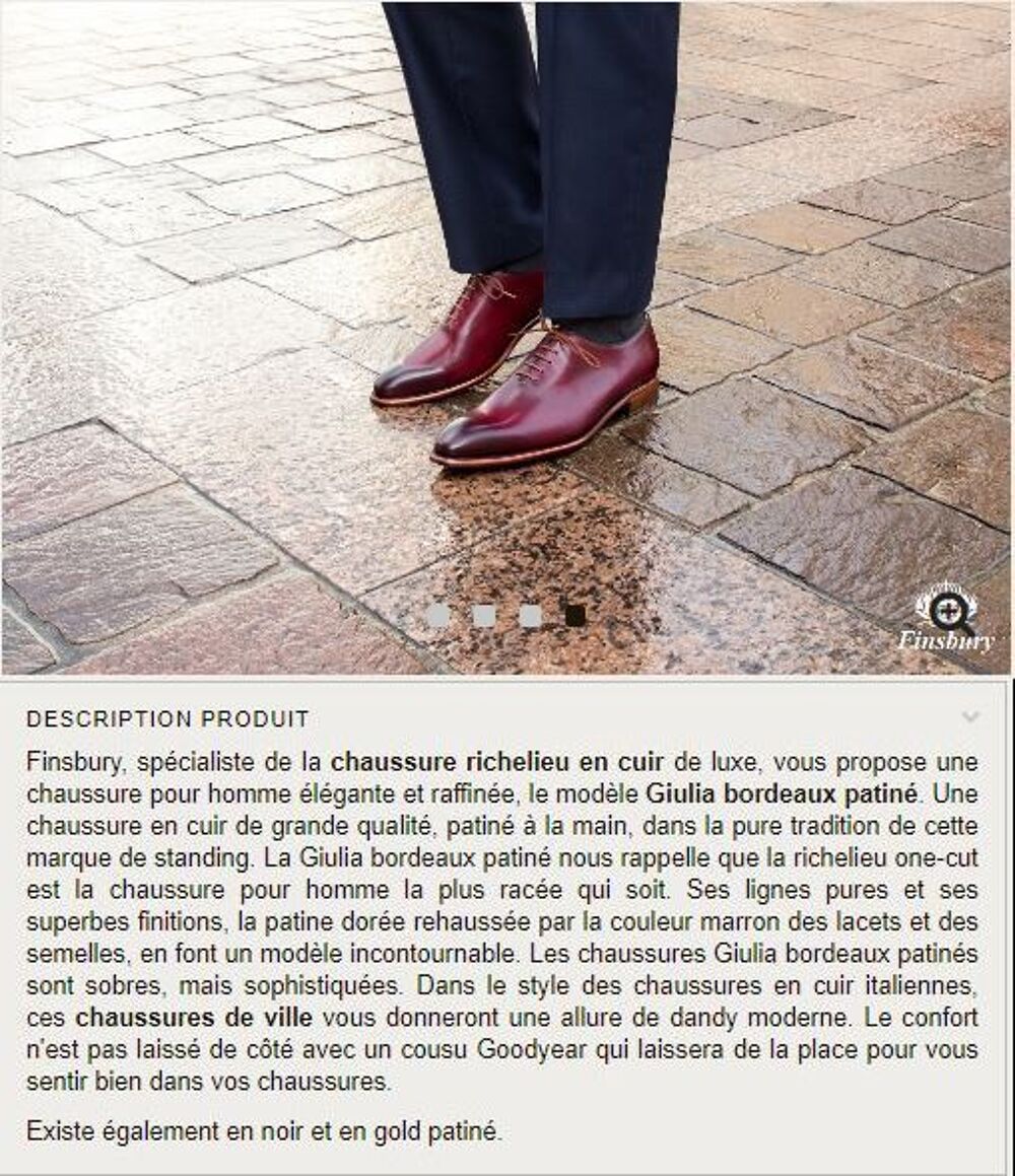 Chaussures Finsbury "Giulia" richelieu neuves - 100€ P40/41 Chaussures