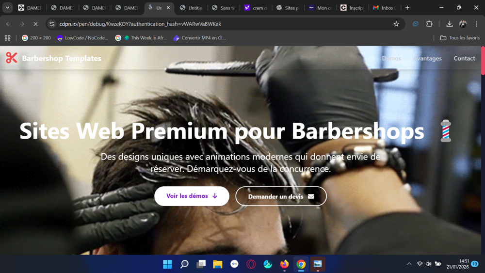 Agence web 3D immersif cl&eacute; en main ? Niche Barber ? 10 mod&egrave;l Matériel informatique