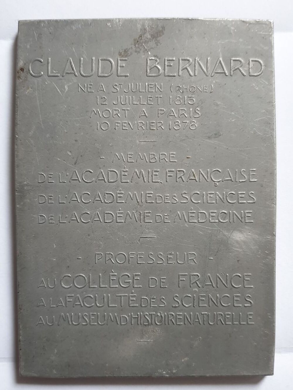 M&eacute;daille Plaque Aluminium 