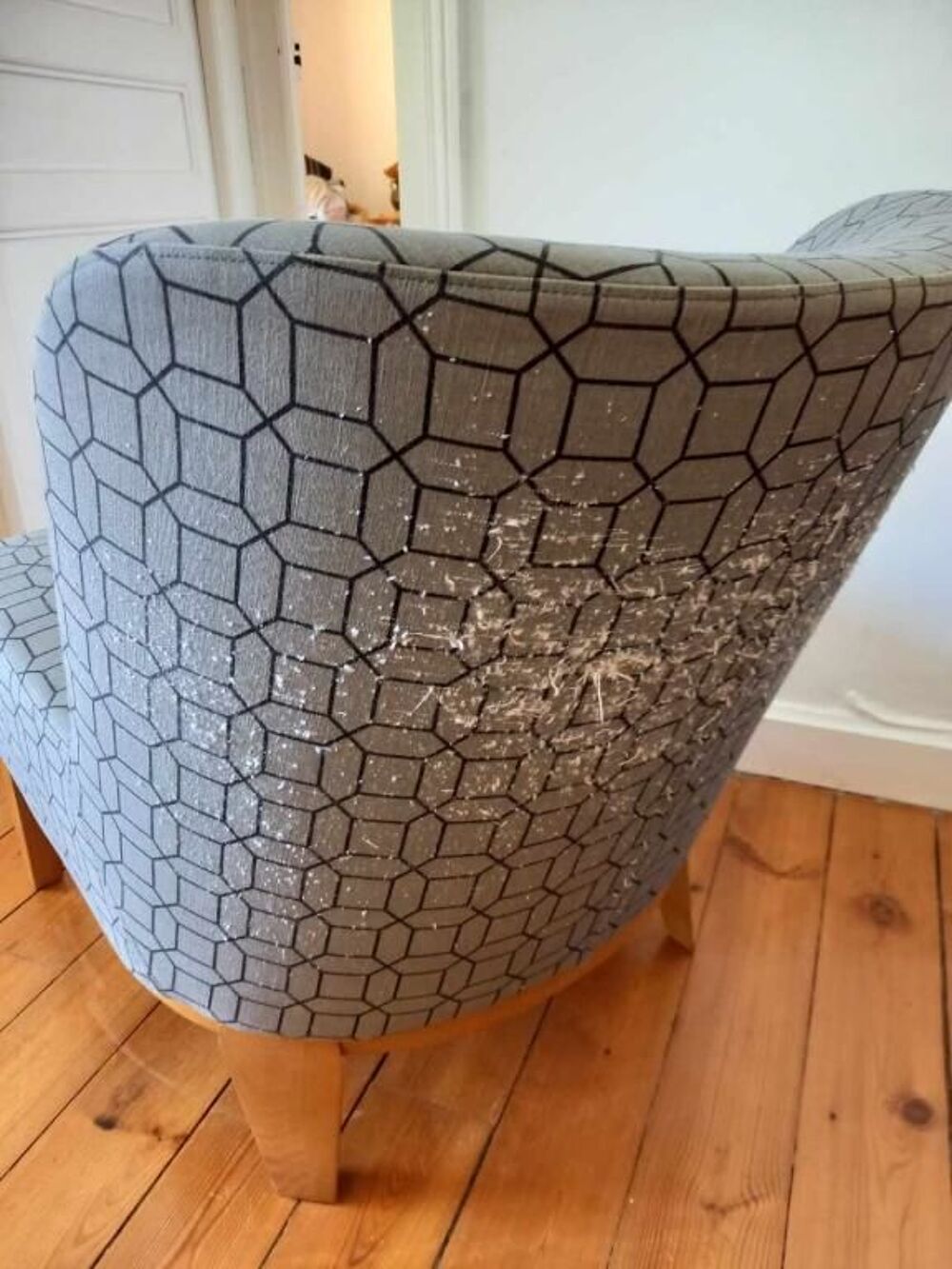 2 fauteuils gris tissu Meubles