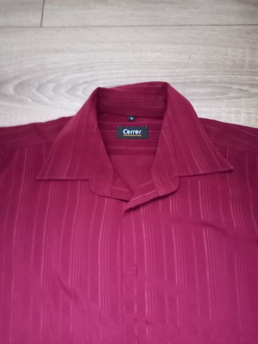 Chemise manches longues couleur bordeaux marque Cerrer T3 Vêtements