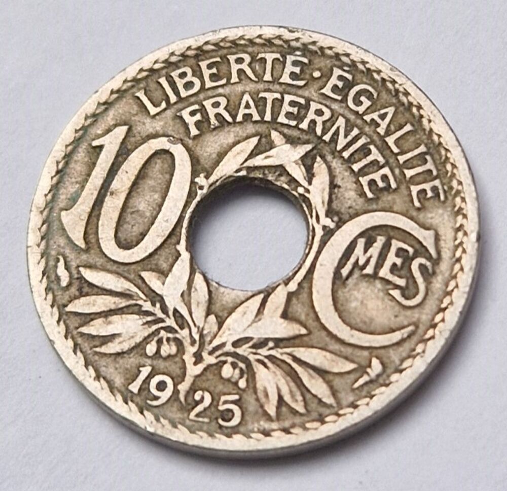 Pi&egrave;ce de monnaie 10 centimes Lindauer 1925 France 