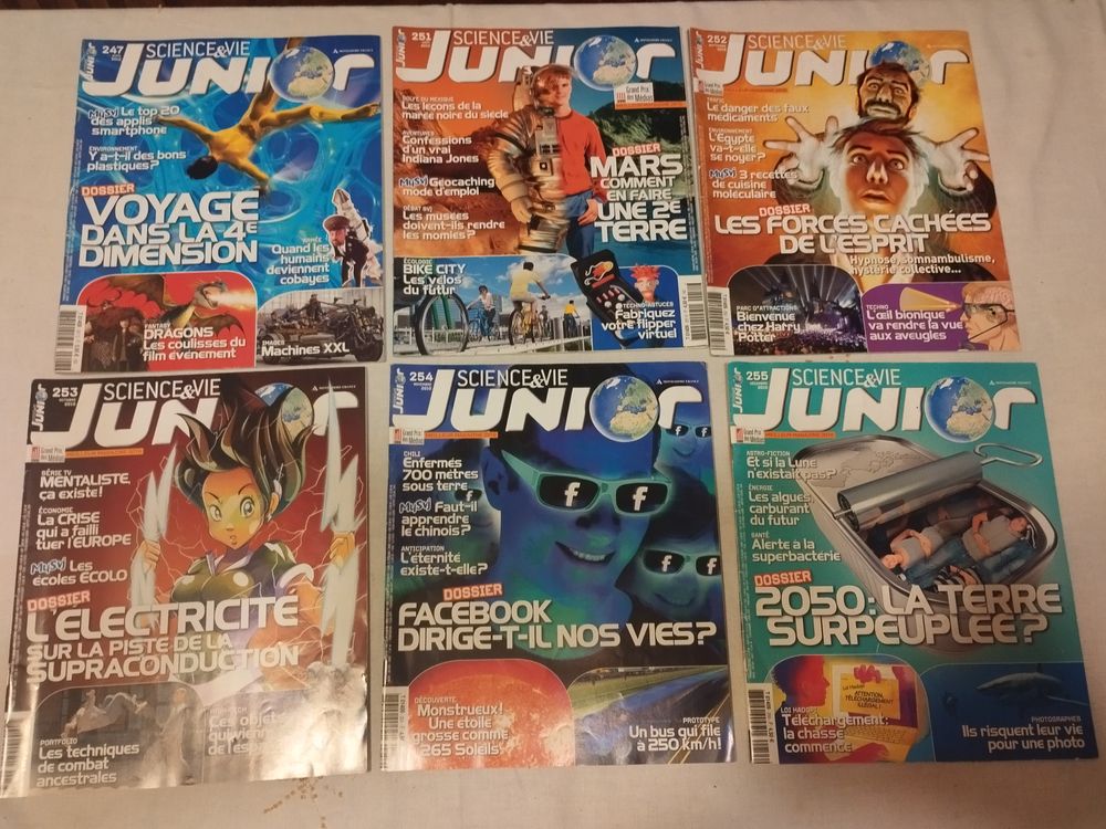 Lot de 6 Science &amp; Vie junior de 2010 Livres et BD