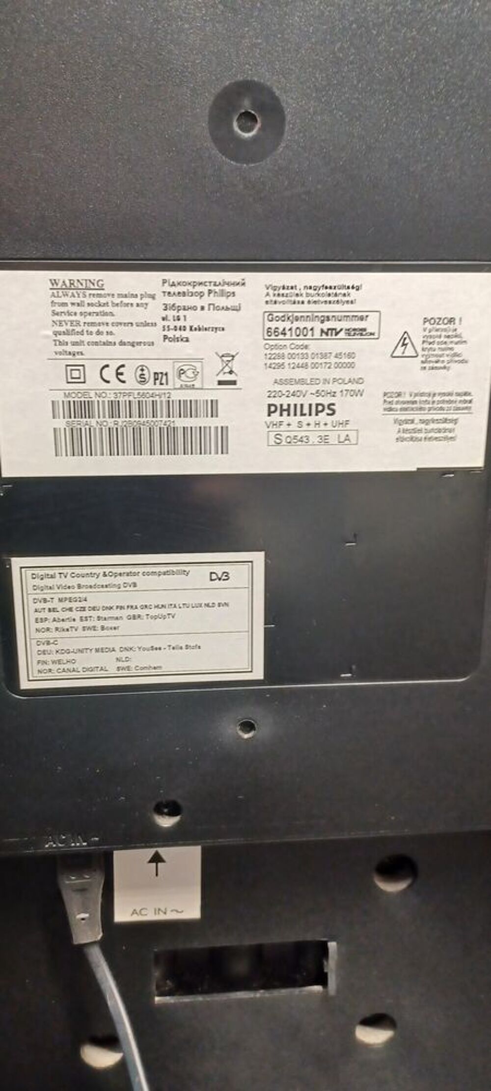 &Eacute;cran TV plat
Audio et hifi
