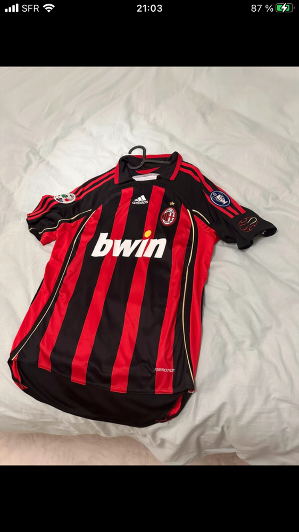 Maillot de l'ac milan 2006-2007 floqu&eacute;s maldini 3 Vêtements