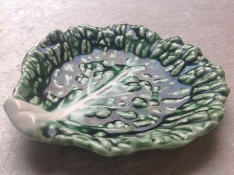COUPELLE VIDE POCHE FEUILLE DE CHOU EN FAIENCE 15 Tr�gunc (29)