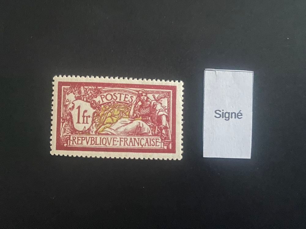 Timbre France. Merson n&deg; 121 neuf**. sign&eacute; Scheller 