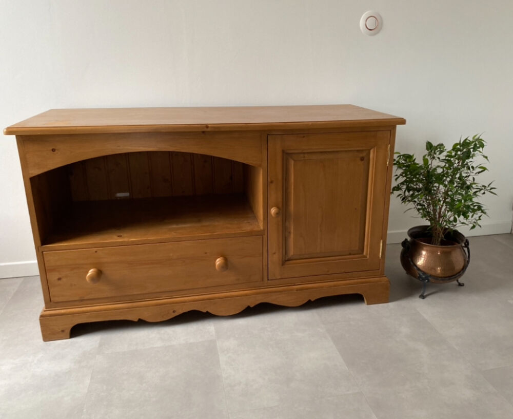 Meuble TV HIFI anglais en pin cir&eacute; Meubles