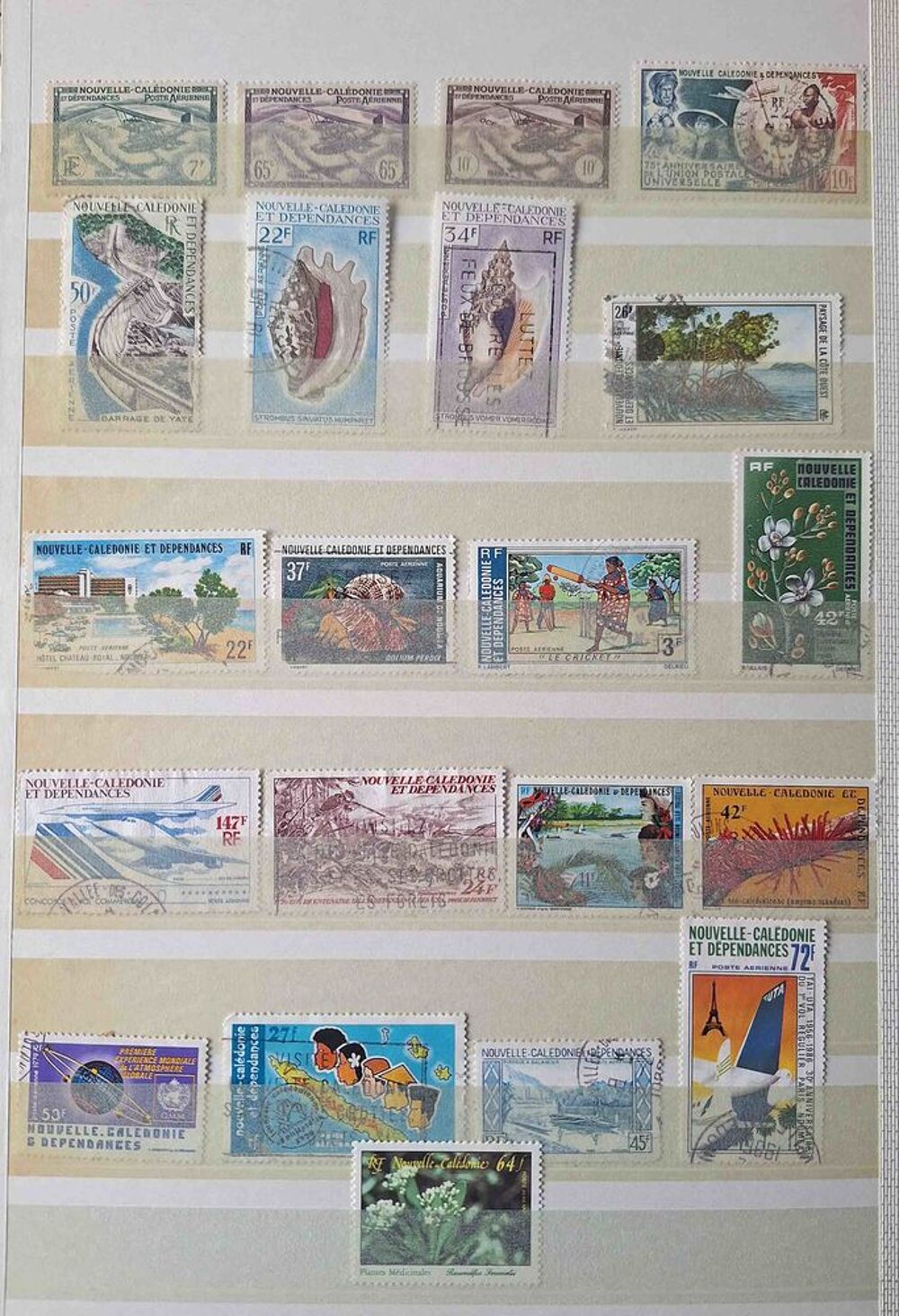 S&eacute;rie de timbres de collection de Nouvelle Cal&eacute;donie 