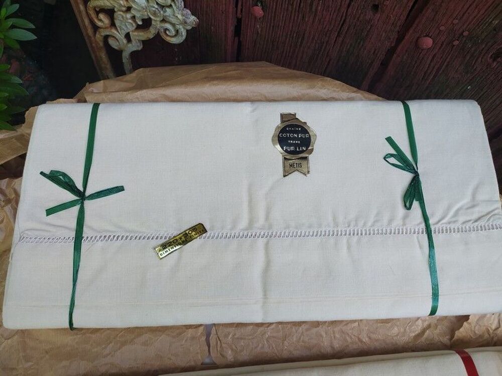 Anciens Draps Coton et Lin M&eacute;tis 
Décoration