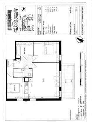  Appartement à vendre 3 pièces 64 m² L'union