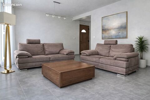 Canapés TERRANOVA haut de gamme + table basse + lampadaire 1499 Gonesse (95)