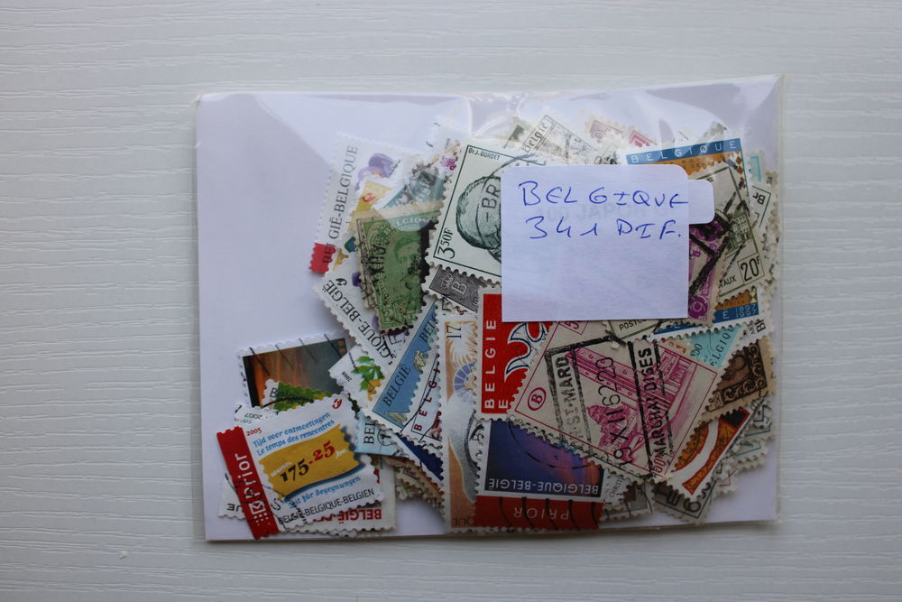 Belgique 341 timbres diff&eacute;rents 