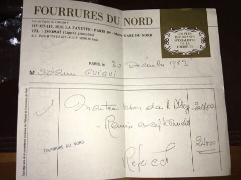 UN TRES BEAU MANTEAU DE VISON DARK ALLONGE.  200 Paris 20 (75)