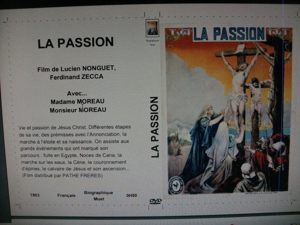 Film : " La passion " DVD et blu-ray