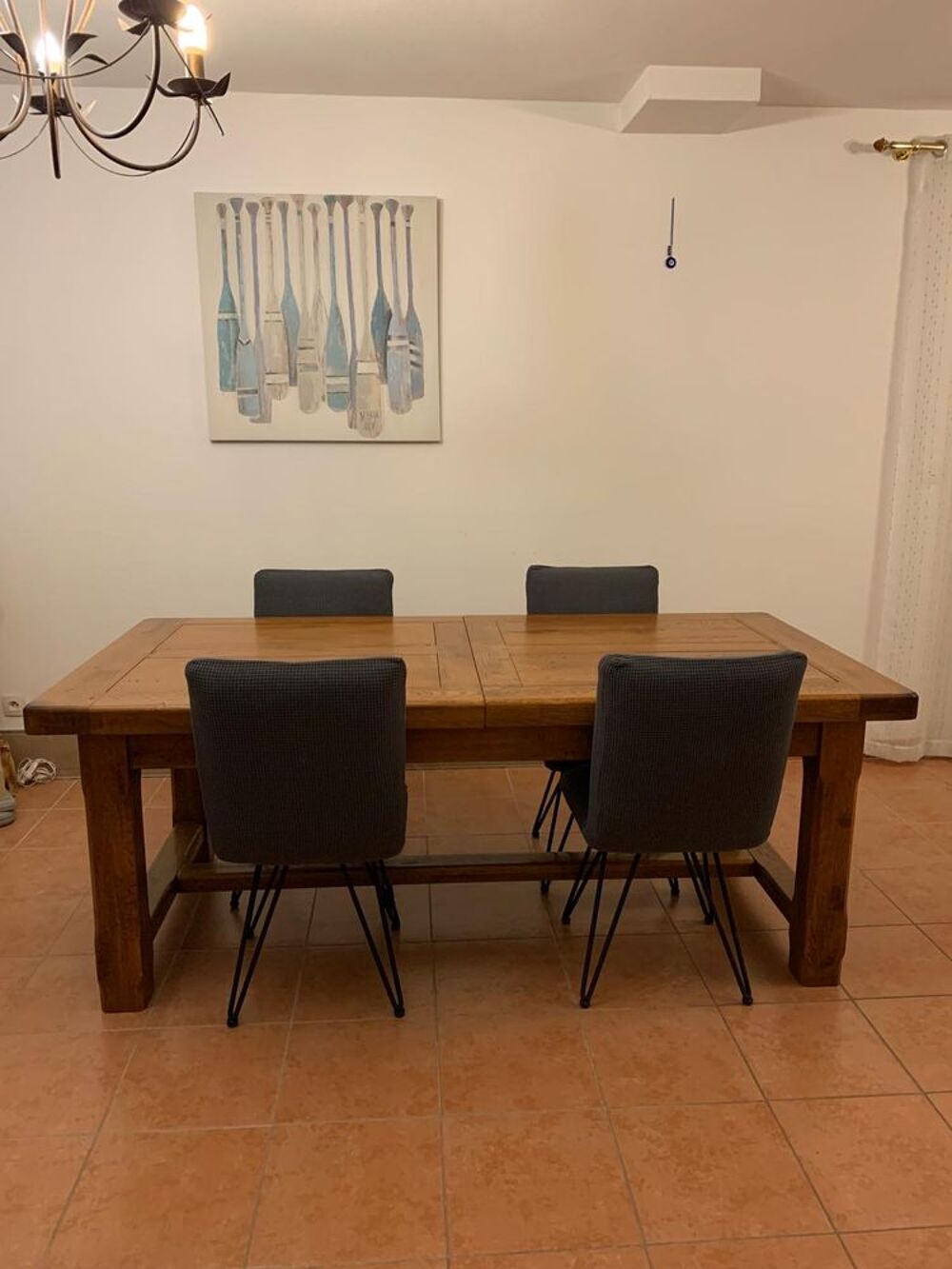Table en ch&ecirc;ne de 2m Meubles