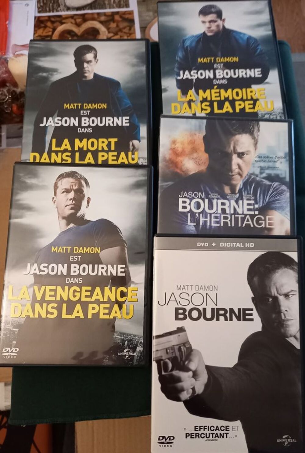 coffret de 5 dvd Jason BOURNE dont un dans son emballage DVD et blu-ray