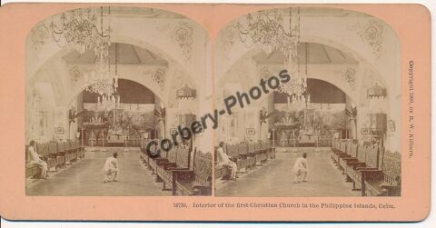 STEREOVIEW Photo CEBU Christian Church Philippine Islands 60 Loches (37)