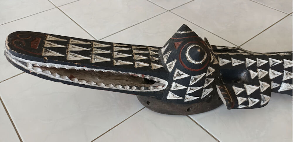 Masque Crocodile africain de c&eacute;r&eacute;monie Décoration