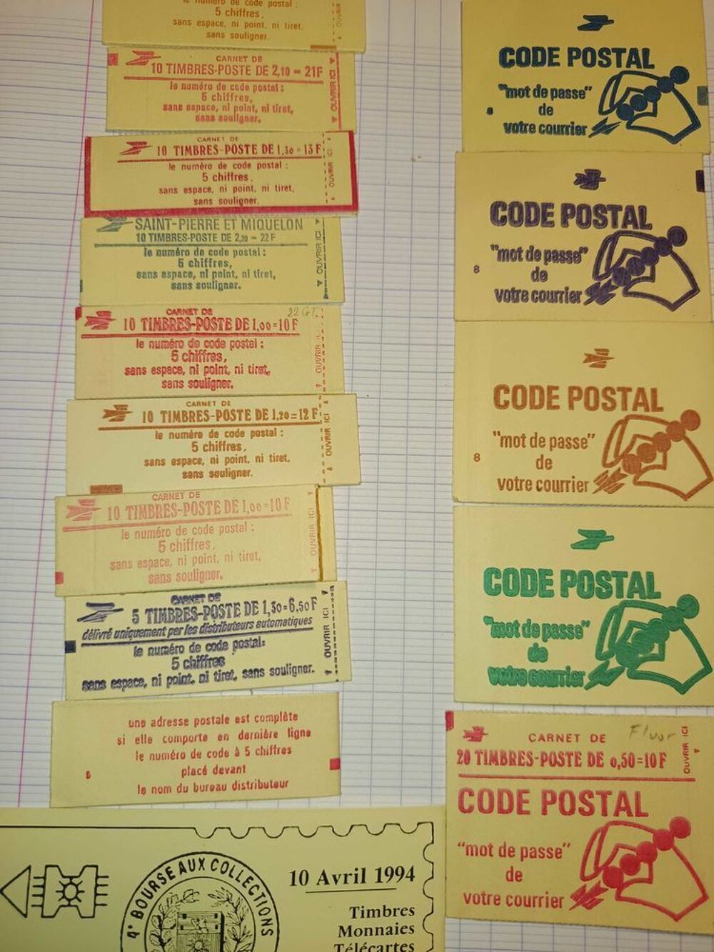 carnet de timbres collection 