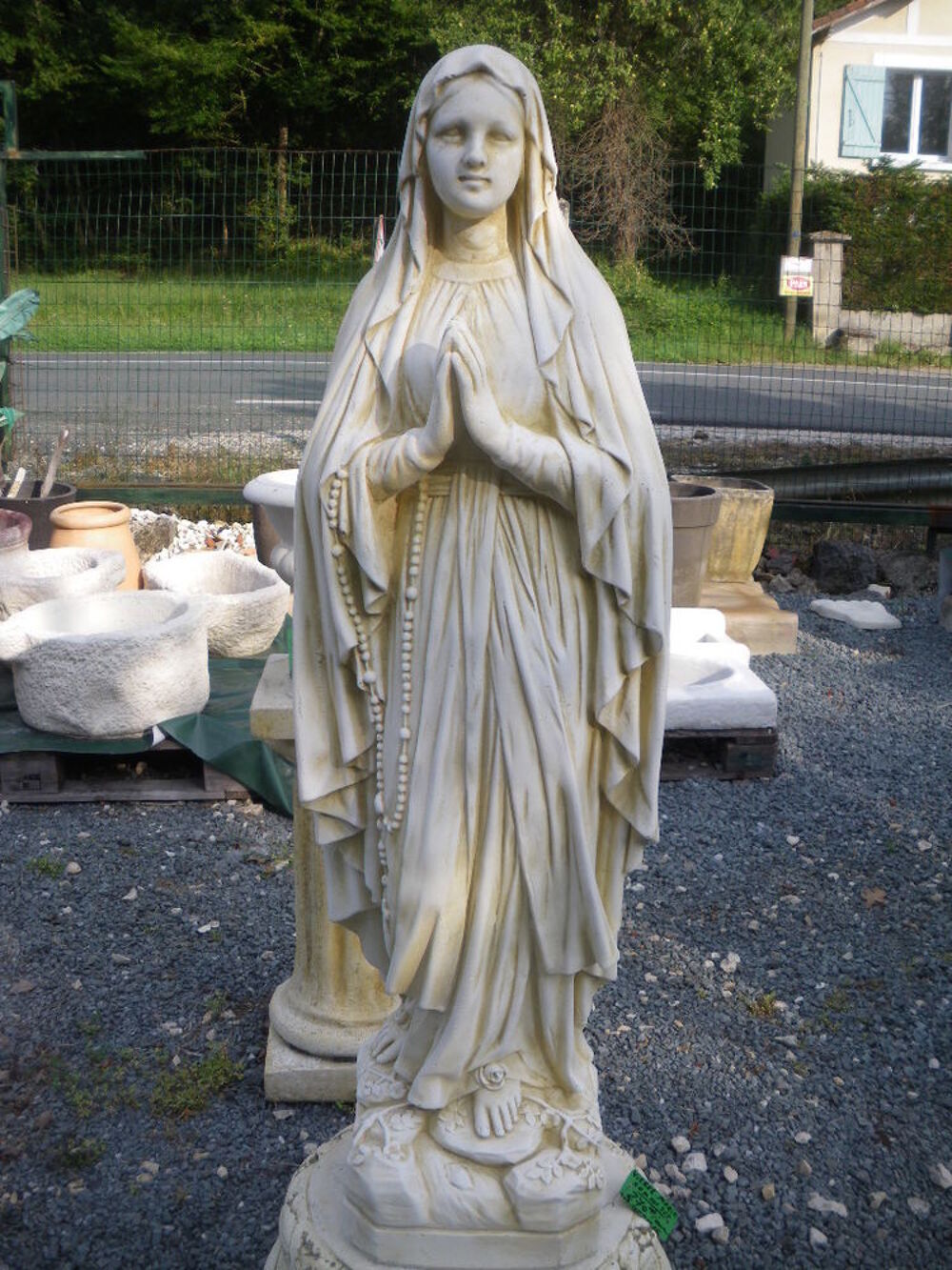 Statue en pierre, Vierge Marie grand mod&egrave;le Décoration